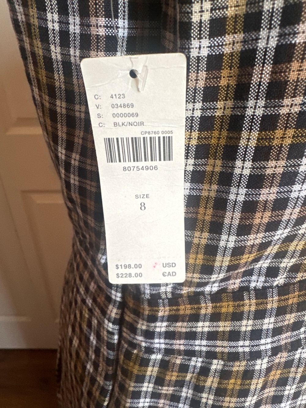 Anthropologie Checkered Embroidered Jumpsuit - Picture 3 of 5